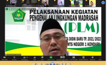 MTsN 1 Kendari Gelar Pengenalan Lingkungan Madrasah  Secara Daring