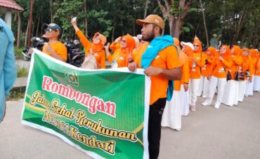 JALAN SEHAT KERUKUNAN MTSN 1 KENDARI DALAM RANGKA HAB KEMENAG KABUPATEN KONAWE DI UNAAHA