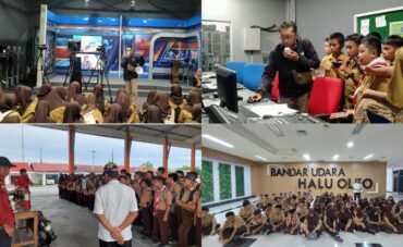 Kelas Digitan MTsN 1 Kendari Study Tour ke Bandara Haluoleo Kendari  dan TVRI Sultra